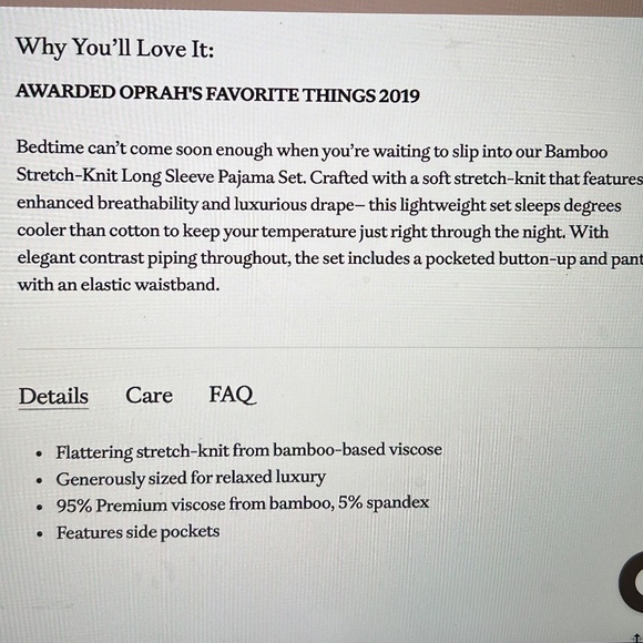 Cozy Earth Women's Bamboo Stretch-Knit Long Sleeve Pajama Set Large Grey - Picture 10 of 10